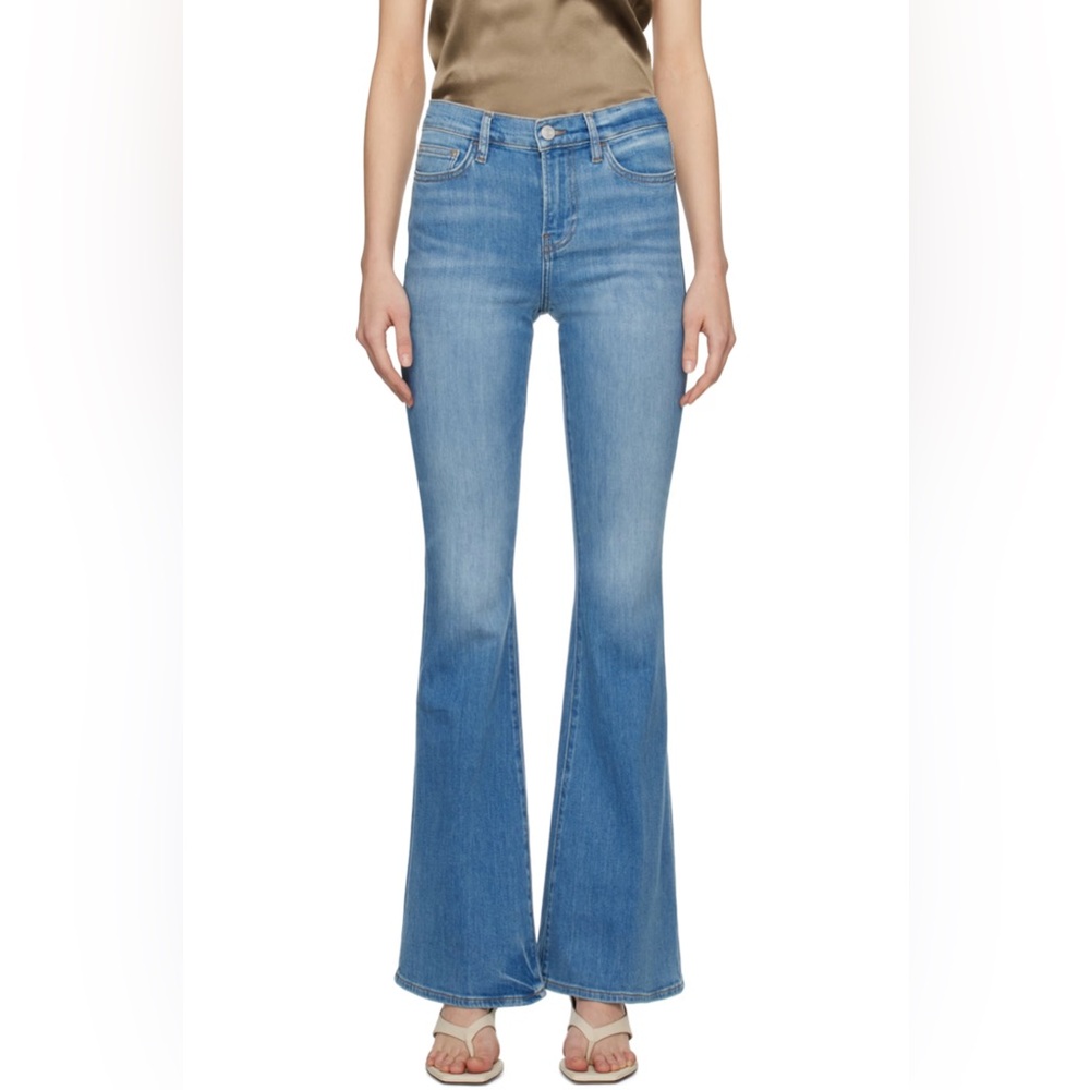 NWOT FRAME DENIM Le High Flare Jean in Blue Size 26